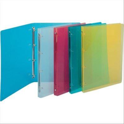 EXACOMPTA Set 20 Classeurs 4 Anneaux 30mm Pp Crystal A4 Maxi Assorties