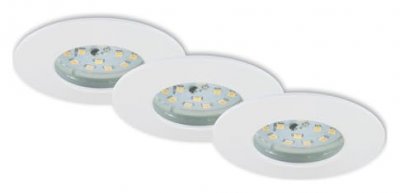 BRILONER Set 3Spot LED Encastrable  Mod 5W Ip44 Clii Blanc