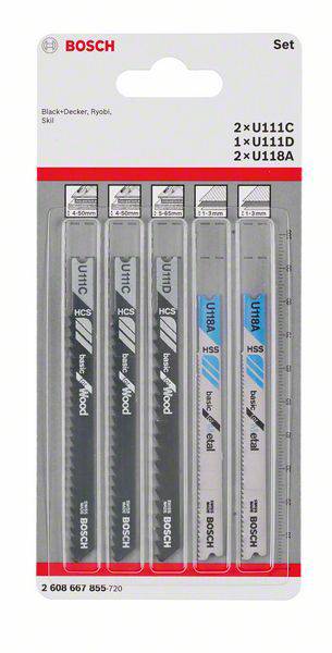 BOSCH Set calar: U111C, U111D, U118A: 5uds