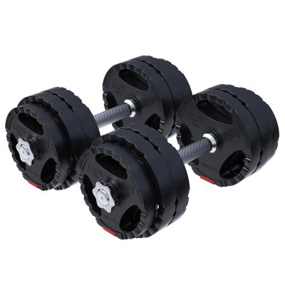 GORILLA SPORTS Set d'halt&egrave;res courts 30 Kg (disques plastique &agrave; poign&eacute;es + barres)