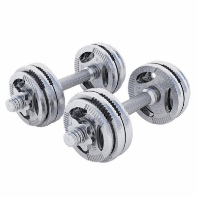 GORILLA SPORTS Set d'halt&egrave;res courts de 30 KG avec disques en fonte dot&eacute;s de poign&eacute;es