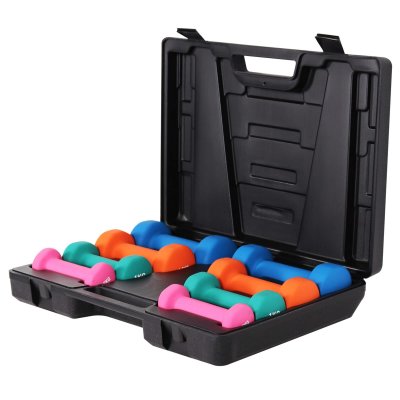GORILLA SPORTS Set d'halt&egrave;res fitness de 10 kg + coffret de rangement