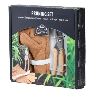 ESSCHERT DESIGN Set d'outils pour tailler avec gant en cuir