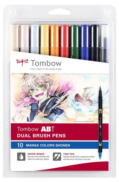TOMBOW FRANCE & BENELUX Set de 10 feutres Tombow France & Benelux Abt Dual Manga Shonen
