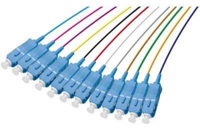 MCAD Set De 12 Connecteurs Panach&eacute;s Pigtail Om3 Sc/upc Lsoh - 2m