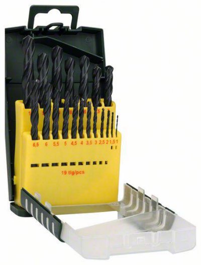 BOSCH Set de 19 forets &agrave; m&eacute;taux lamin&eacute;s  HSS 2607017151 1 &agrave; 10 mm