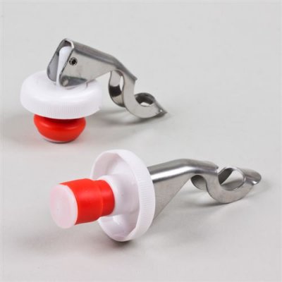 METALTEX Set de 2 bouchons &agrave; leviers -  - Blanc - Plastique