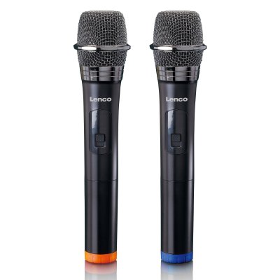 Set de 2 microphones sans fil Lenco MCW-020BK Noir