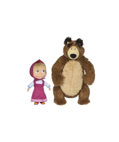  Set de 2 peluches Simba Masha et Michka