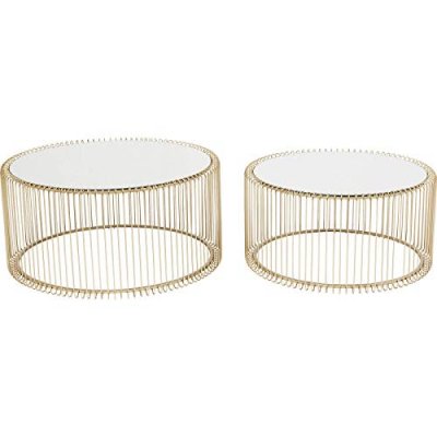 Set de 2 Tables Basses Dor&eacute; WIRE