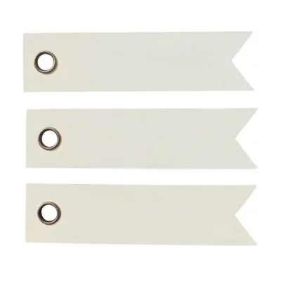 GRAINES CREATIVES Set de 20 &eacute;tiquettes &agrave; &oelig;illet blancs