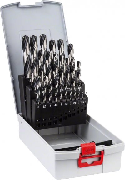 BOSCH Set de 25 forets &agrave; m&eacute;taux  - Point TeqQ - &Oslash;1 &agrave; 13mm - 2608577352