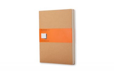 MOLESKINE Set de 3 cahiers r tr&egrave;s grand format  lign&eacute;s Marron Kraft