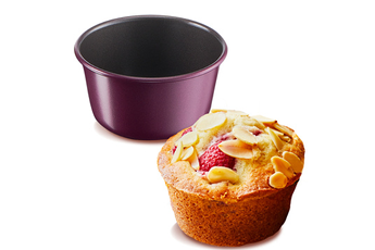 TEFAL Set de 3 moules &agrave; muffins  Creabake J3069404 Violet Byzance