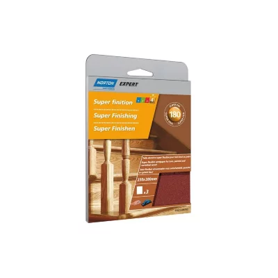 NORTON Set de 3 Set de feuilles abrasives , 230x280 mm grains 180