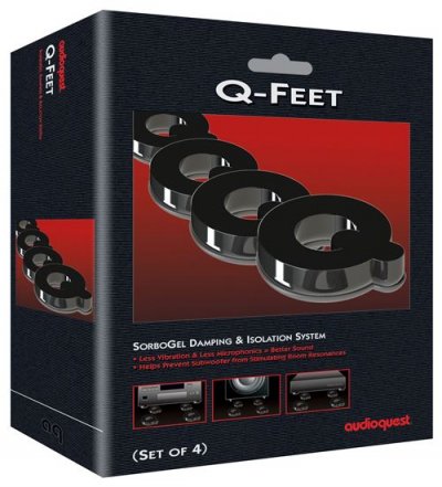 AUDIOQUEST Set de 4 Supports d'enceinte  SorboGel Q-Feet Noir