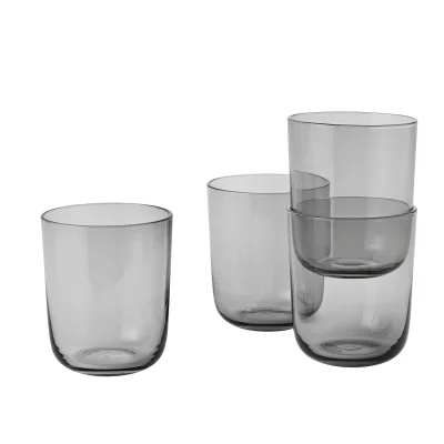 MUUTO Set de 4 verres Corky gris teint&eacute; M - 