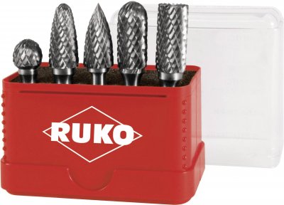 RUKO Set de 5 fraises hm de crabure  12mm-fraiseuse, rabot