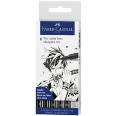 FABER CASTELL Set de 6 Feutres Faber-Castell Pitt Artist Pens Mangaka