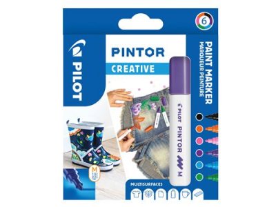 PILOT Set de 6 marqueurs  Pen Pintor fun pointe moyenne