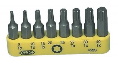 C.K MAGMA Set de 8 embouts TORX tailles diverses C.K. T4523
