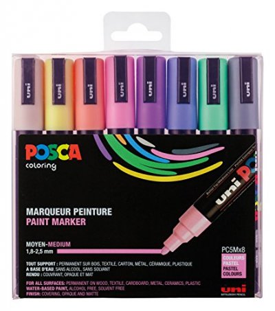 UNIBALL Set de 8 marqueurs peinture Posca Uni Mod&egrave;le al&eacute;atoire