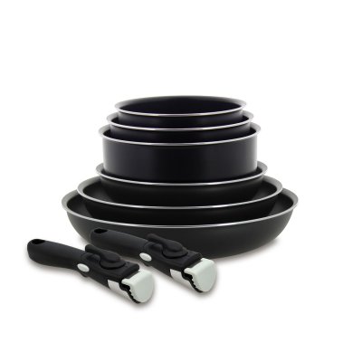 MENASTYL Set de 8 pi&egrave;ces po&ecirc;les et casseroles pour induction en aluminium