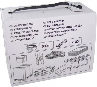 BERGER & SCHRA TER Set de cerclage 600 m livr&eacute; avec 200 agrafes C05682