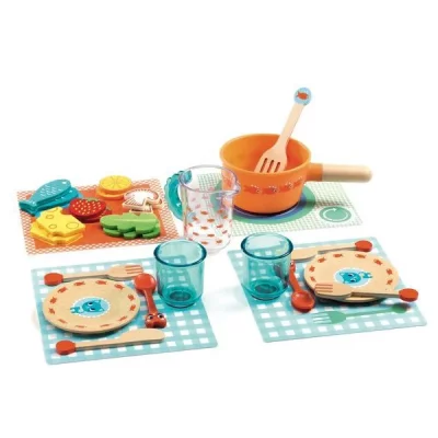 DJECO Set de dinette  A table les chats&nbsp;! 