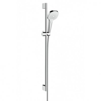 HANSGROHE Set de douche Vario avec barre Unica Croma 90 cm blanc/chrom&eacute; 