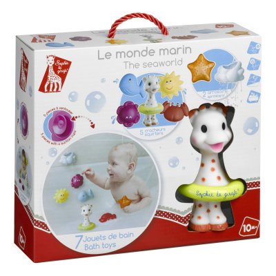 SOPHIE LA GIRAFE Set de jouets pour le bain  le monde marin
