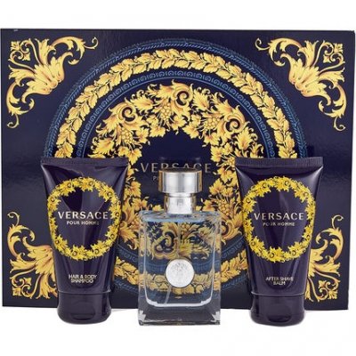 Set de parfum homme versace versace pour homme 3 pi&egrave;ces