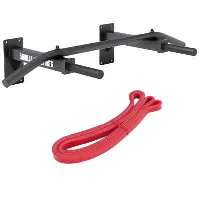 GORILLA SPORTS Set de traction sp&eacute;cial Chin Up et bande de r&eacute;sistance