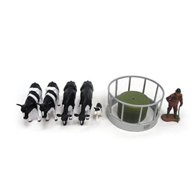 GENERIQUE Set de vaches avec ratelier et personnages