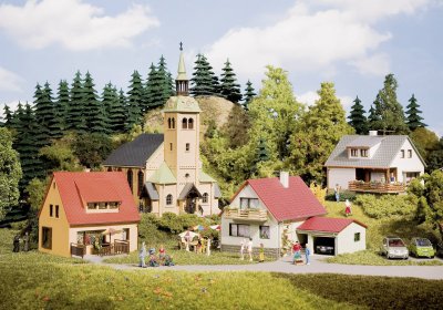 AUHAGEN Set dinitiation Village de Waldkirchen, voie H0/TT