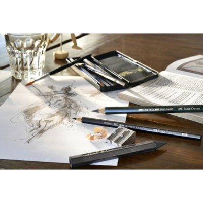 FABER CASTELL Set Pitt Graphite 12 Pi&egrave;ces Boite M&eacute;tal - 