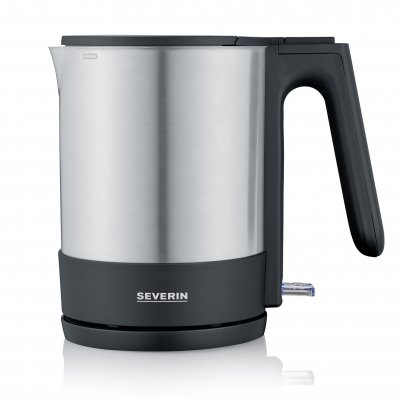 SEVERIN Seve Wasserkocher Wk 3409 1,7l Edelstahl-Geb&uuml;rstet / Schwarz