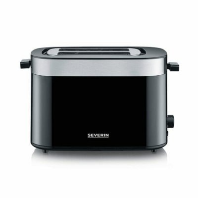 SEVERIN  AT 9264 - Grille-pain - 2 tranche - 2 Emplacements - noir/inox bross&eacute;