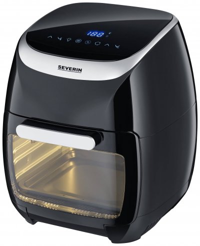 SEVERIN  FR 2446 - Friteuse avec peu d'huile - 11 litres - 2000 Watt - noir / argent