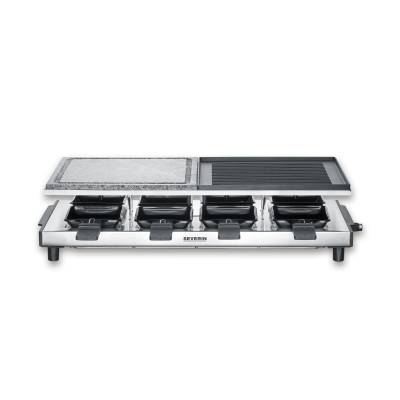 SEVERIN  Rg2373 1700w Raclette Blanc,Noir,Argent&eacute;