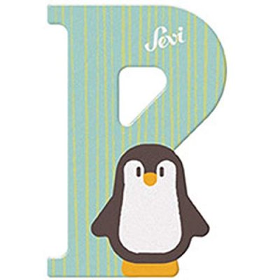 SEVI  83016 Lettre P pingouin multicolore env. 10 x 7,5 cm