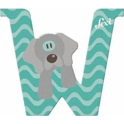 SEVI  animal lettre W 10 cm bleu
