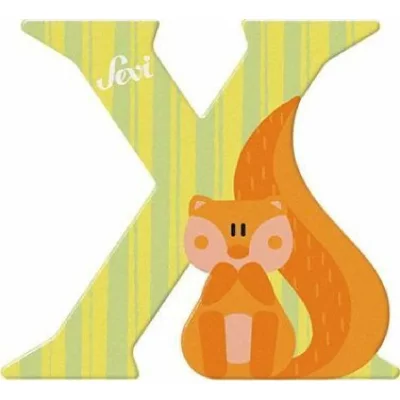 SEVI  lettre d'animal X 10 cm orange