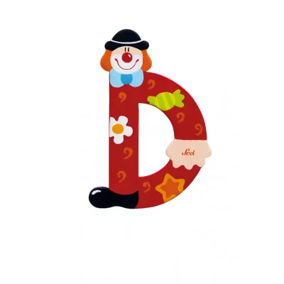 SEVI  Lettre d&eacute;co bois-Lettre Clown D