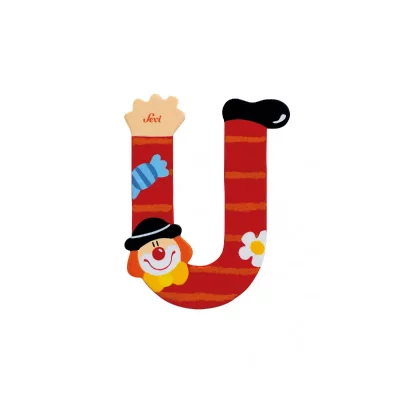 GENERIQUE Sevi Lettre d&eacute;co bois-Lettre Clown U