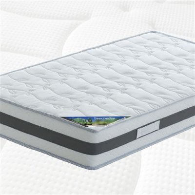 ALTOBUY SEYCHELLES - Matelas M&eacute;moire de Forme 80x200cm Epaisseur 21cm - Blanc