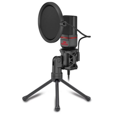REDRAGON SEYFERT GM100 Microphone de jeu professionnel avec filtre anti-pop (connexion 3,5 mm)