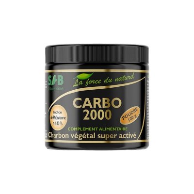 FAKHIR SFB Laboratoires - Charbon V&eacute;g&eacute;tal Super Activ&eacute; Carbo 2000 - Pot 100g