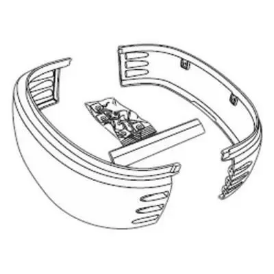 SHAD  D1B50EMR Jeu d'enjoliveurs lat&eacute;raux pour Top Case SH50 Noir