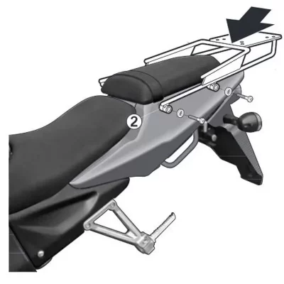 SHAD  Top Master Rear Fitting Daelim Roadwin 125fi/125r/250fi/250r Noir 